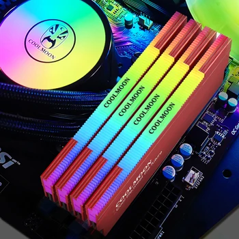 COOLMOON CR-D134S Yüksek Uyumluluk 5V 3PİN ARGB RAM soğutucu ısı Yayıcı soğutucu RGB Bellek soğutma yeleği için masaüstü bilgisayar