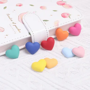 Yaz Gökkuşağı: Şeker Renk Nail Art Süslemeleri Sevimli Mini 3D Kalp Serisi Reçine Güzel Lehçe Uv Jel Tırnak Süsleri 12 * 12-50 Adet