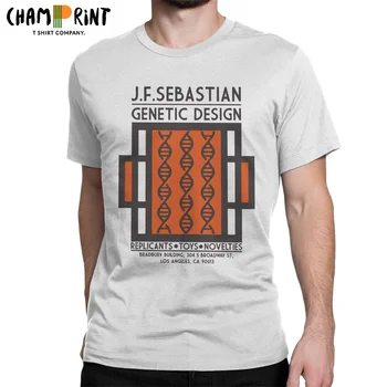Blade Runner Erkek T Shirt JF SEBASTİAN GENETİK Yaratıcı Tee Gömlek Kısa Kollu Yuvarlak Yaka T-Shirt %100 % pamuklu giysiler