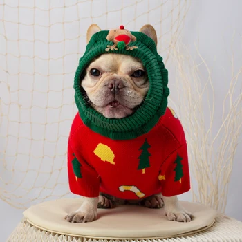 Noel Köpek Giysileri Kış Evcil Hayvan Giysileri Kedi Köpek Yorkie Pomeranian Kaniş Bichon Schnauzer Pug Fransız Bulldog Giyim Ceket