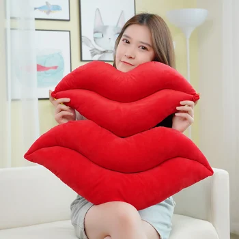 Moda Seksi Kırmızı Dudaklar Büyük Dudaklar Yastık Minder Güzel Yaratıcı Yeni peluş oyuncaklar Festivali Hediye kanepe yastığı Sevgililer Günü Hediyesi