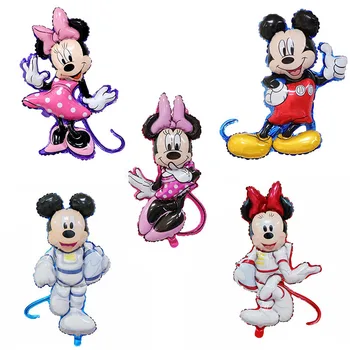 Disney Mickey Minnie Mouse Balonlar Karikatür Tema Folyo Balon Erkek Kız Doğum Günü Partisi Bebek Duş Süslemeleri Çocuk Oyuncakları