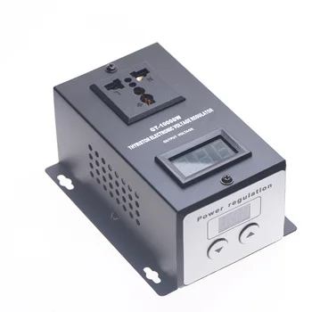 AC 220 V 10000 W SCR Elektronik Voltaj Regülatörü Sıcaklık Hızlı Fan Motor Kontrolörü Ayarlamak