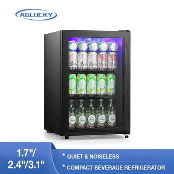 AGLUCKY'NİN 1.7/ 2.4/3.1 Cu.Ft İçecek Buzdolabı soğutucu Mini Buzdolabı Soda Bira Küçük Şarap Şampanya Soğutucu Ev Bar için