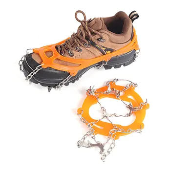 Yeni 10 Diş Paslanmaz Çelik Buz Tutucu Başak Ayakkabı Anti Kayma Yürüyüş Tırmanma Kar Sivri Krampon Cleats Pençeleri Sapları Botları