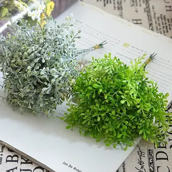 Simülasyon çiçek yeşil bitki plastik 6 dalları greyfurt narenciye kaliteli ıyi ev bahçe çim dağıtım yılbaşı dekoru planı