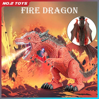 2.4 G RC dinozor Raptor Uzaktan kumanda Velociraptor oyuncak elektrikli sesler ile ışık sprey Dino ejderha oyuncaklar çocuk oyuncakları Gif