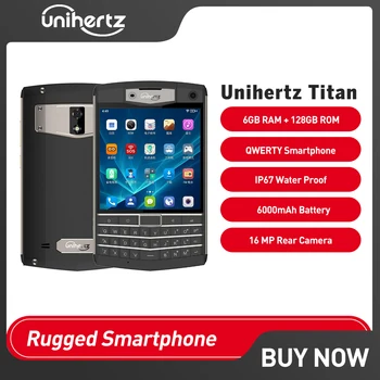 Unihertz Titan Sağlam QWERTY Klavye Smartphone IP67 Su Geçirmez Octa Çekirdek Android 10 6GB + 128GB NFC 6000mAh 4G LTE Cep Telefonu