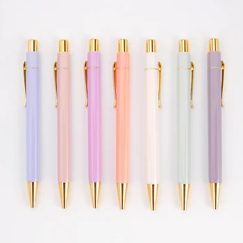 56 adet Lüks Morandi Renk Tükenmez Kalemler Okul Ofis Malzemeleri için Moda Yenilik Kalemler Gül Altın Kırtasiye özel logo