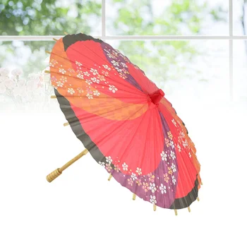 Japon Tarzı Kağıt Şemsiye Mini Dekoratif Şemsiye Dans Prop Düğün Parti Dekor (Rastgele Renk)