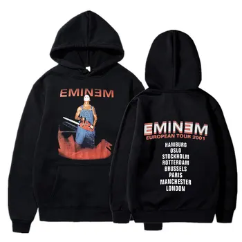 Eminem Öfke Yönetimi Tur 2002 Hoodie Vintage Harajuku Komik Rick Tişörtü Uzun Kollu Erkek Kadın Kazak Moda