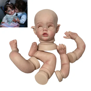 16 İnç Yumuşak Katı Elf Silikon Boyalı Bebe Kitleri Demonte Yeniden Doğmuş bebek Silikon Kitleri İle Bez vücut реборн силиконовый