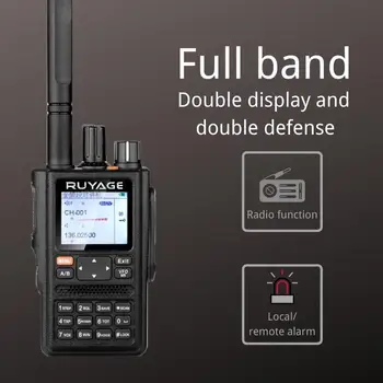 Ruyage UVQ4 Tüm Bant Radyo Alıcısı Çift Bant Uzun Mesafe Walkie Talkie Yüksek Güçlü İki Yönlü Radyo FM Verici Verici