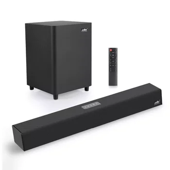 100W TV SoundBar 2.1 Bluetooth hoparlör 5.0 Ev sinema sistemi 3D Surround Ses Çubuğu Uzaktan Kumanda TV İçin Subwoofer İle