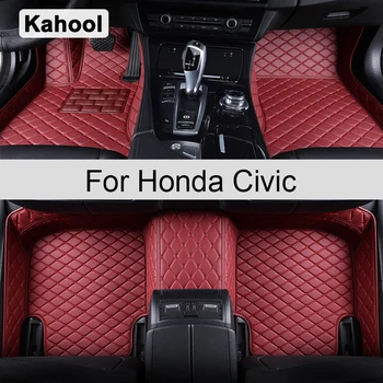 Honda Civic Sedan İçin Kahool Araba Paspaslar Ayak Coche Aksesuarları Oto Halılar