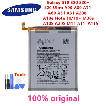 Samsung Galaxy S10 S20 S20+ S20 Ultra A80 A90 A71 A60 Zarif A31 A20e A10e Not İçin SAMSUNG orijinal Batarya 10+ M30s Aile A20S 