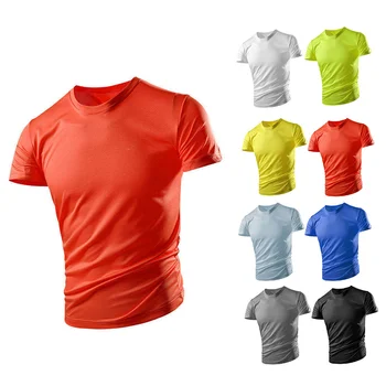 2022 erkek kısa kollu t-shirt Buz İpek Yaz Moda Düz Renk Rahat İnce Gömlek Erkek Nefes Gevşek Artı Boyutu Üstleri
