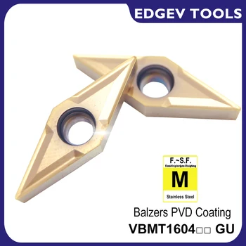 EDGEV CNC torna Kesici Karbür Uçlar VBMT160404 VBMT160408 Tungsten Endekslenebilir Torna Kesme aletleri İşleme Paslanmaz Çelik