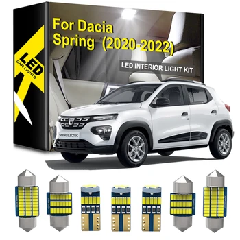 KAMMURI 7 Adet Araba LED İç Ampul Dacia Bahar 2020 2021 2022 Aksesuarları Canbus Kapalı Harita Dome Gövde lamba kiti Ampuller