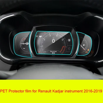 PET ekran koruyucu film Renault Kadjar 2016-2019 için araç gösterge paneli Koruyucu Dashboard Merkezi Kontrol Dokunmatik Ekran