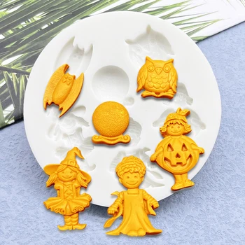 Cadılar Bayramı hayalet baykuş silikon Sugarcraft kalıp fondan kek dekorasyon araçları