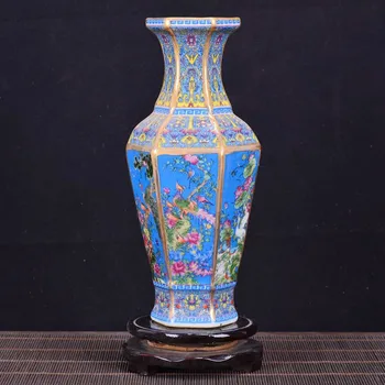 Antika Kraliyet Çin Porselen Vazo Dekoratif Çiçek Vazo Düğün Dekorasyon Pot Jingdezhen Porselen Vazo noel hediyesi