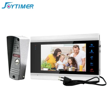 Joytimer Ev Video Interkom Görüntülü Kapı Telefonu Kiti 7 Inç Monitör 1200TVL Kapı Zili Kamera Hareket Algılama ıle