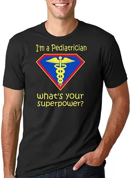 Ben Bir Çocuk Doktoru Tıp Doktoru T-shirt Hediye Çocuk Doktoru İçin erkek %100 % Pamuklu Rahat T-shirt Gevşek Üst Boyutu S-3XL
