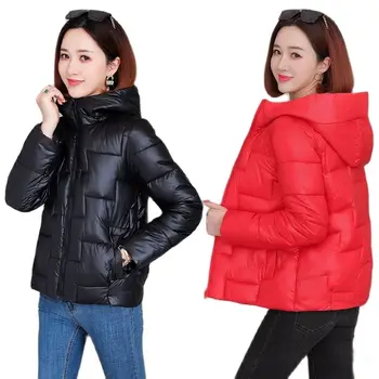 2022 Yeni pamuklu ceket Kadın Kısa Aşağı Yastıklı Ceketler Bayanlar Kış Ceket Kore Versiyonu Dış Giyim Gevşek Chaqueta Mujer