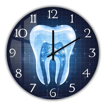 Diş Anatomisi Sanat duvar saati Diş Kliniği İçin Ofis Diş Hekimi Hediye Tıbbi Sanat Modern Tasarım Ev Dekor Saat Duvar Saati