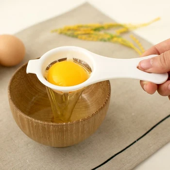 Dropship 1 ADET Mutfak Yumurta yumurta sarısı ayırıcı Gıda sınıfı Yumurta Bölücü Protein Ayırma Beyaz Sarısı Eleme Yumurta Pişirme Gadget
