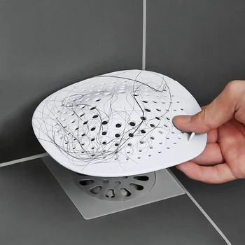Ev Kanalizasyon Zemin Drenaj Kapakları Mutfak Banyo Lavabo Saç Ve Çeşitli Eşyalar Filtre Taşınabilir Silikon Anti Tıkanma Süzgeç