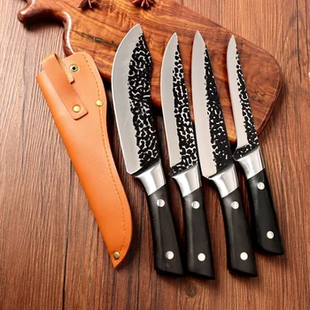 El dövme kemiksi saplı bıçak kasap bıçağı Seti Mutfak şef bıçağı Sebze ve Meyve Dilimleme Bıçağı Pişirme Araçları