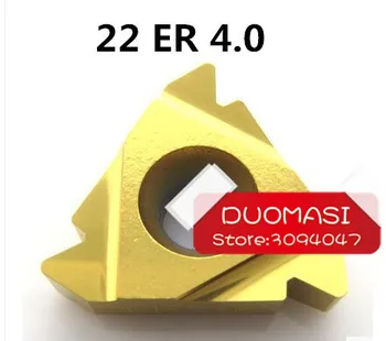 22 ER 4.0 ISO, dişli tornalama ucu, Pvd Kaplama Genel Tip kısmi profil 60 derece dikey Kesme Çeliği, ADIM 4.0