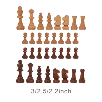 32 Adet Ahşap Satranç Taşları Satranç Taşları Sadece Yedek Satranç Taşları Ebeveyn Satranç Seti Satranç Taşları Ahşap Satranç Tahtası Yetişkinler için