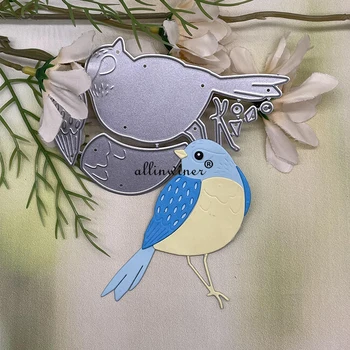 Kuş dekorasyon Metal Kesme Ölür Şablonlar İçin DIY Scrapbooking Dekoratif Kabartma El Sanatları Kalıp Kesme Şablonu