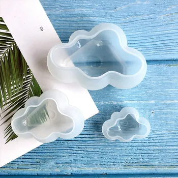 3D Bulut Şekli silikon kalıp çikolatalı Mus Fondan Kek Dekorasyon Buz Küpü Puding Şeker Pişirme Araçları Sabun Mum Kalıp Yapmak