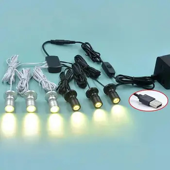 Mini LED Spot Downlight 1W 5V USB kısılabilir spot modeli ekran şarap dolabı küçük mini sayaç el çalışma sergi çantası
