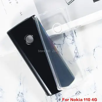 Anti-vurmak Gömme Kılıf Nokia 110 İçin 4G 2021 Kapak Kılıf Silikon Yumuşak Siyah TPU Kılıf Nokia 110 İçin 4G Şeffaf Telefon Caso Etui