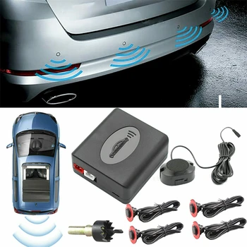 1 Takım 16mm Prob 4 Adet Park Sensörleri Buzzer Araba Ters Yedekleme Arka Radar Sistemi Ses araba alarmı Aksesuarları Evrensel