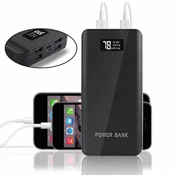Güç Bankası 9600mAh 4 USB Bağlantı Noktası lcd ekran El Feneri Taşınabilir harici pil Güç Bankası Hızlı Şarj akıllı telefon şarj için