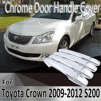 Toyota Crown için S200 2009~2012 2010 2011 Çıkartmalar Dekorasyon Krom Kapı kulp kılıfı Tamir Araba Aksesuarları