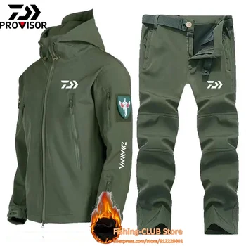Daiwa Bahar Balıkçılık Takım Elbise Giyim Rüzgar Geçirmez Sıcak Erkek Açık Mont ve Ceketler Yürüyüş Kıyafetleri Kamp Kış Su Geçirmez Takım Elbise