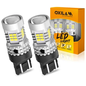 OXILAM 2 Adet T20 7443 W21 5W LED Canbus 3020 SMD W21W 6000K Beyaz DRL Gündüz Sürüş Sinyal Lambası Park Pozisyonu İşıkları