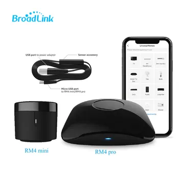 BroadLink RM4 Pro RM4 mini HTS2 Sıcaklık ve Nem Sensörü Sürüm Kablosuz Evrensel Uzaktan Hub ile Akıllı Ev Çözümü