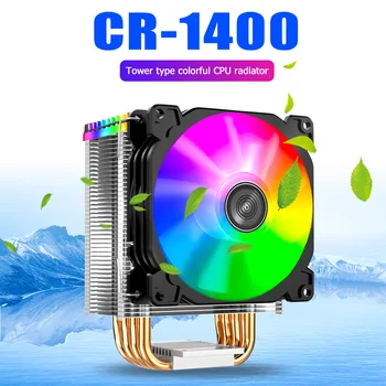 Kule Tipi cpu soğutucu 4 saf bakır ısı boruları RGB PWM 4pin soğutma fanı radyatör Intel LGA 775/1150/1151/1155/1156 AM4 / AM3+
