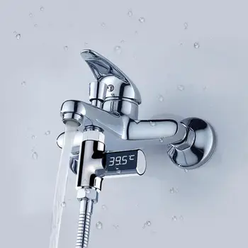 Mutfak termometresi Dijital LED Ekran Termometre 8-85℃ Elektrikli Duş Su Sıcaklığı Ölçer Banyo Aksesuarları