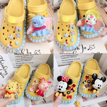 Paket Satış Sevimli DIY 3D Büyük Mickey Mouse takılar Crocs Takılar croc ayakkabı Süslemeleri bahçe ayakkabısı Takılar Çocuklar Parti Hediyeler