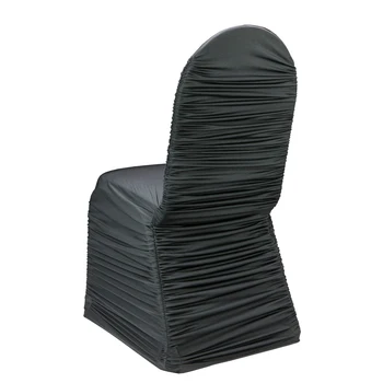 Sandalye kılıfı düğün Spandex Beyaz / Siyah Streç Elastik Evrensel sandalye kılıfı s Slipcovers Yemek Odası İçin Düğün Ziyafet Otel